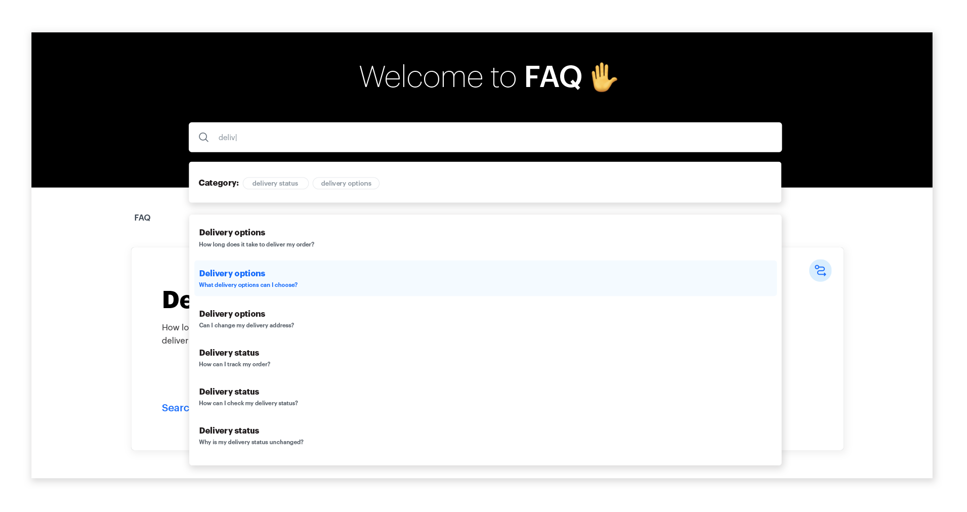 FAQ Search Synerise