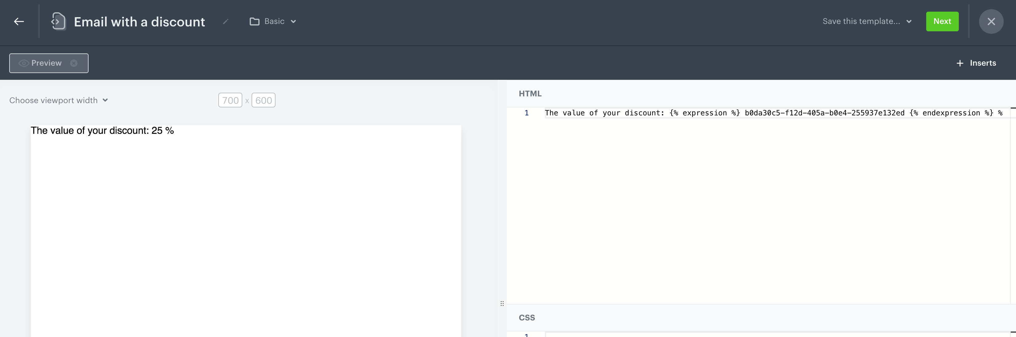Update the value of discounts in communication — Synerise Documentation