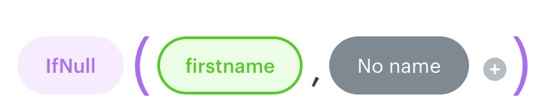 IFNULL expression in Decision Hub checking the firstname attribute for null and returning No name as the fallback value