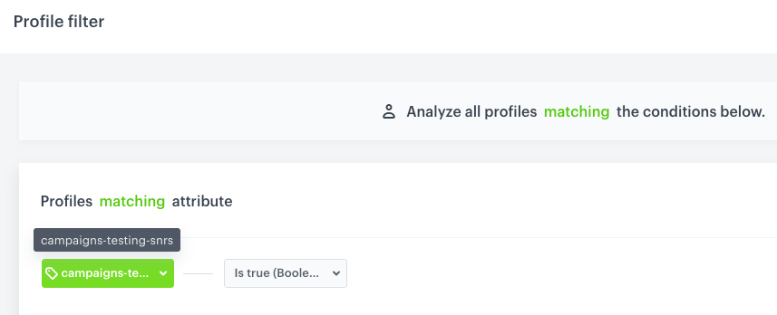 A user with the specific tag is selected
