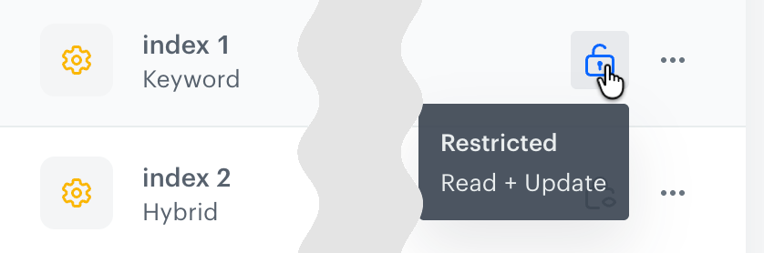 Example: checking your access level on a search index