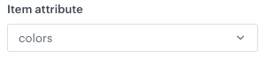 The item attribute field