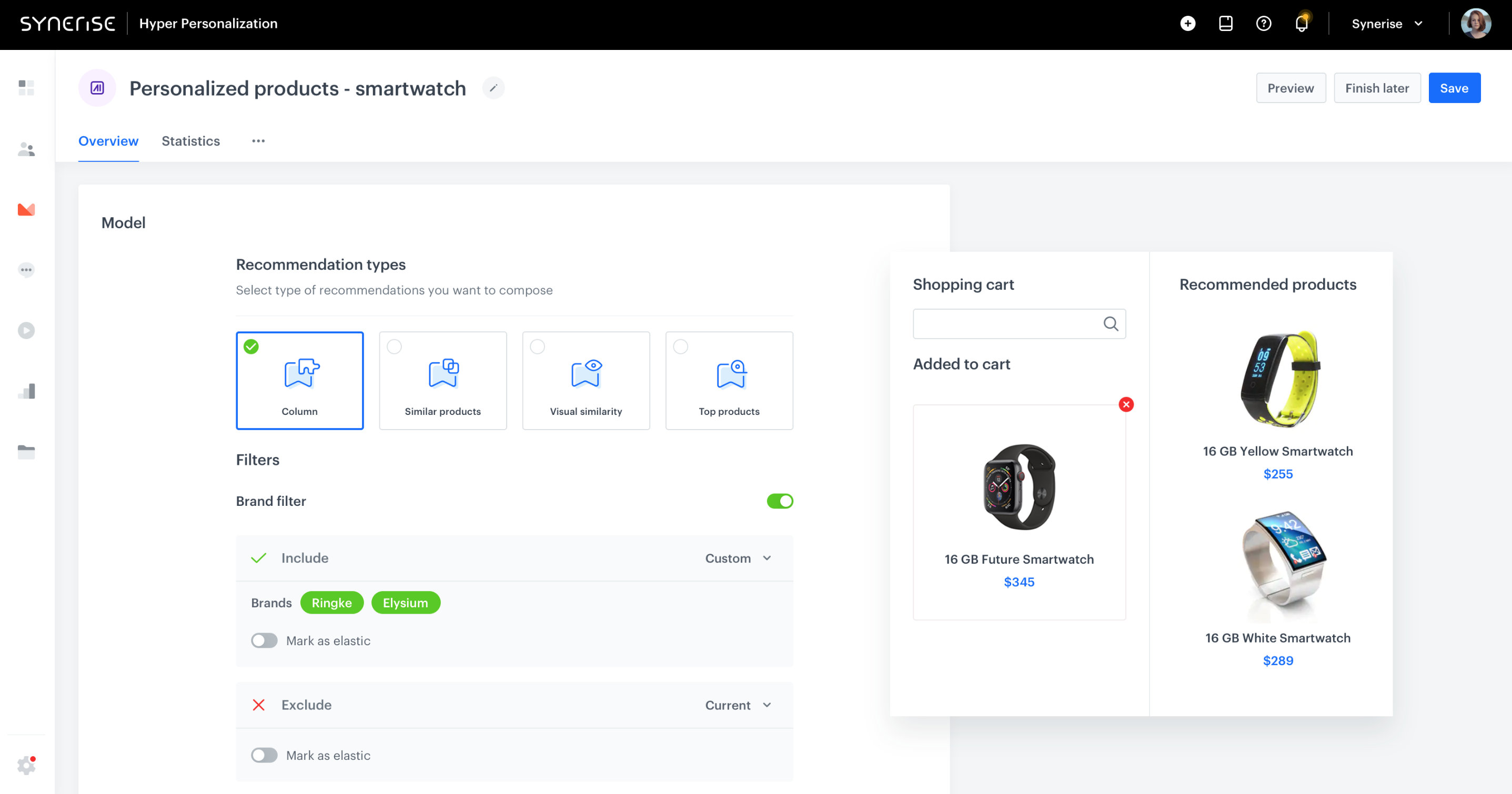 Screenshot presenting ai