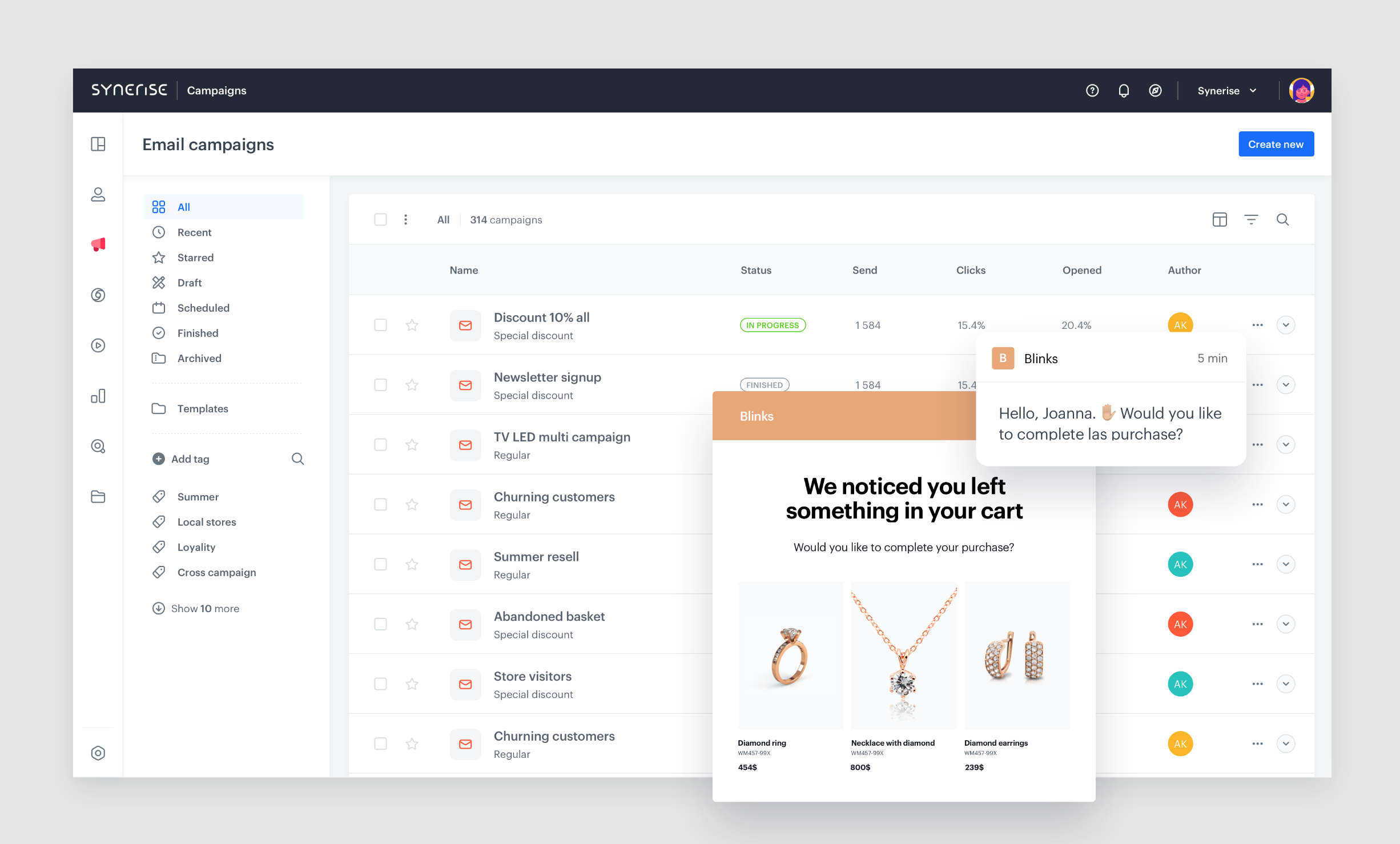 Screenshot presenting communication