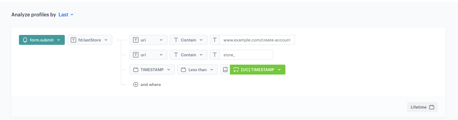 Configuration of the Last_store aggregate