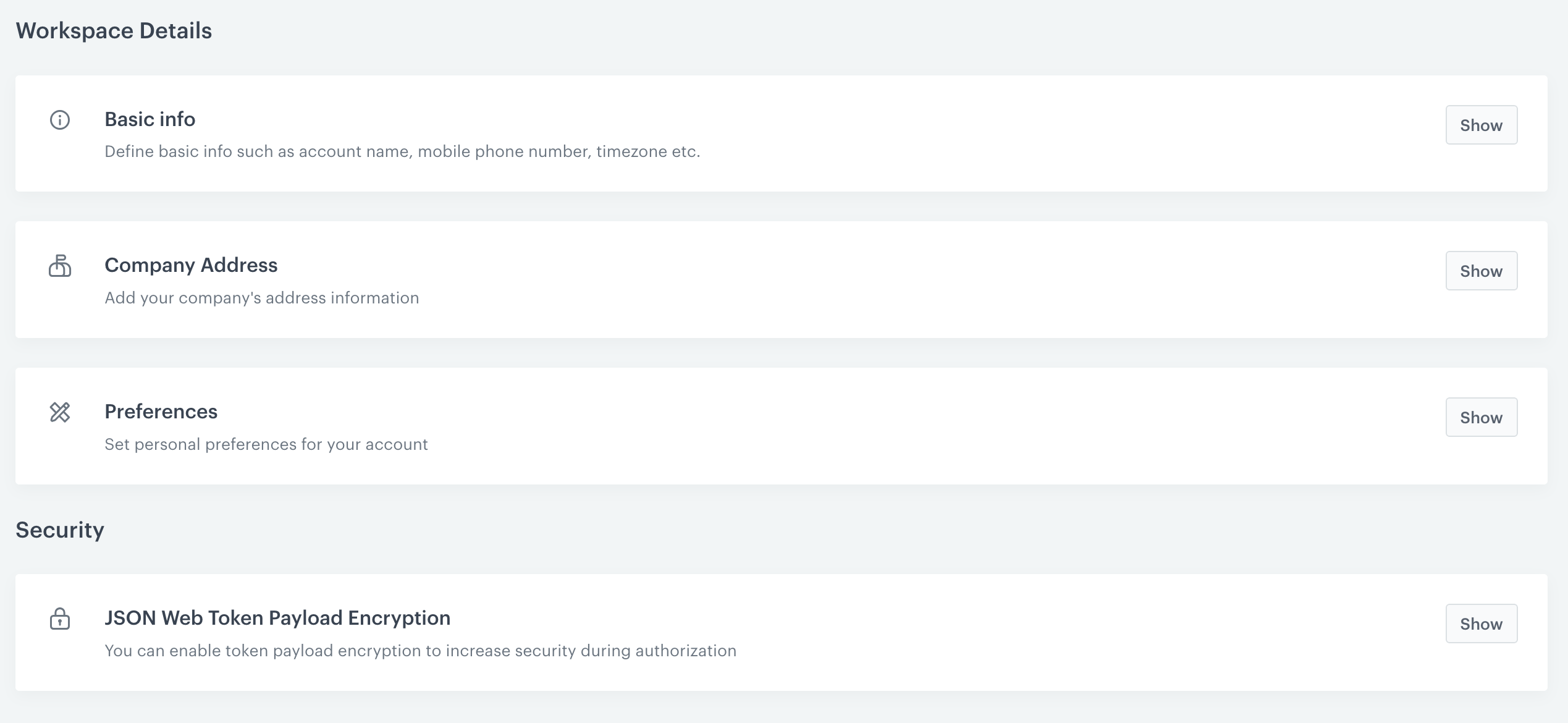 Workspace Details — Synerise Documentation