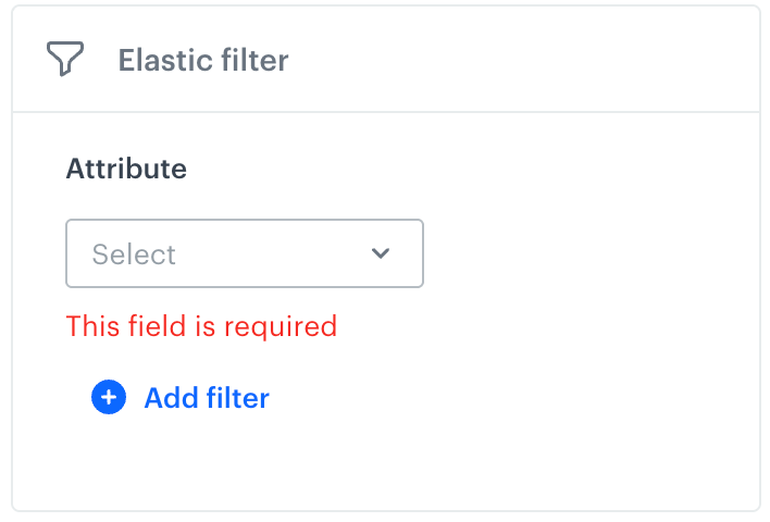 Configuration of the Elastic filter consequence