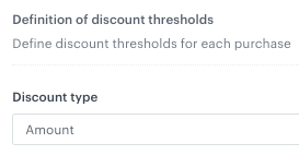 Synerise promotion discount type