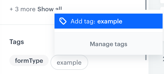 Adding a new tag on the profile card