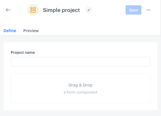 A simple project schema