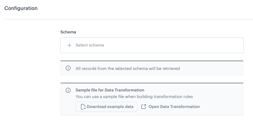 A blank node configuration form