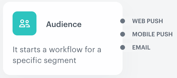 Audience outputs after selecting the Split audience tab and a segmentation with multiple segments