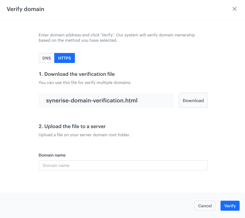 HTTPS entry verification