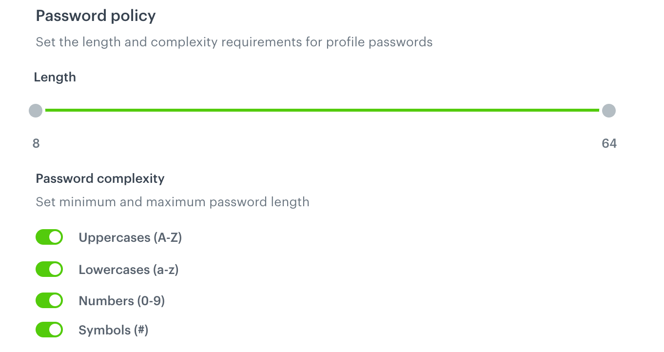 Password policy