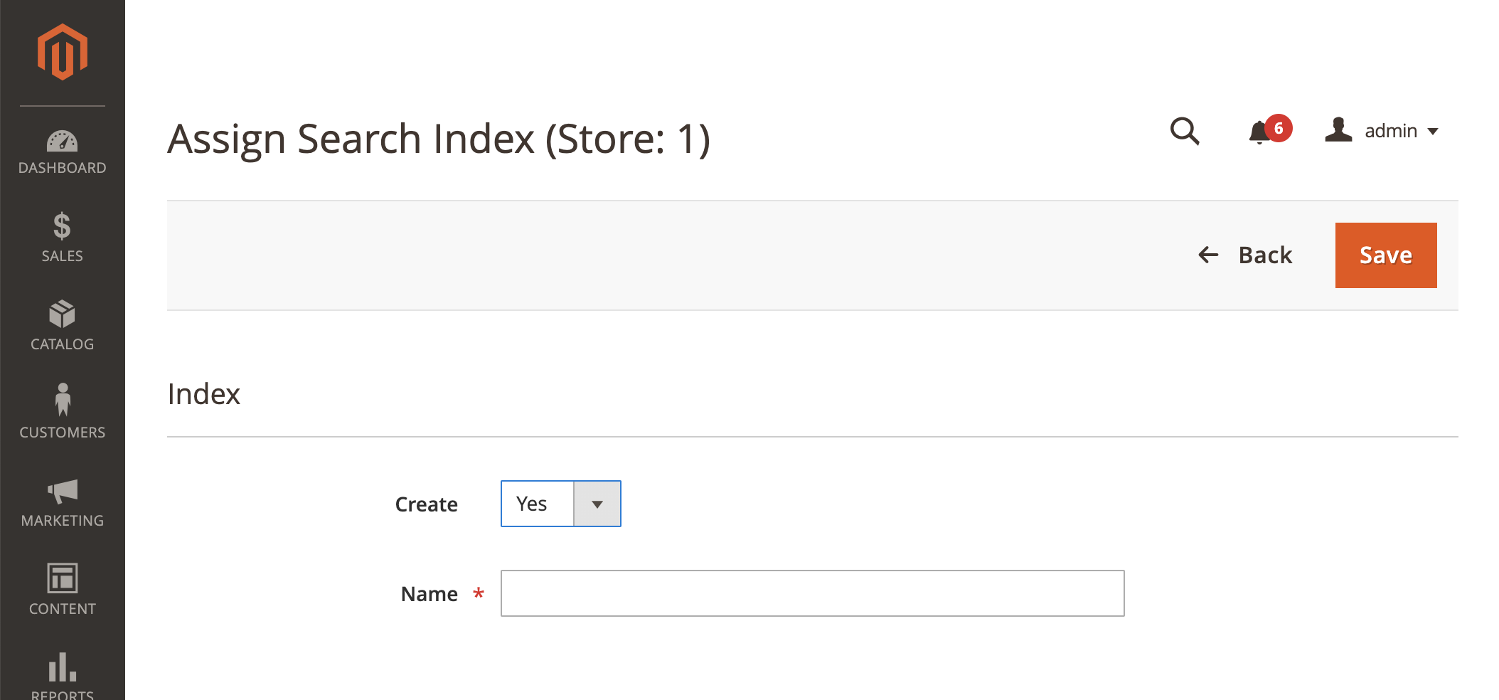 Creating a search index