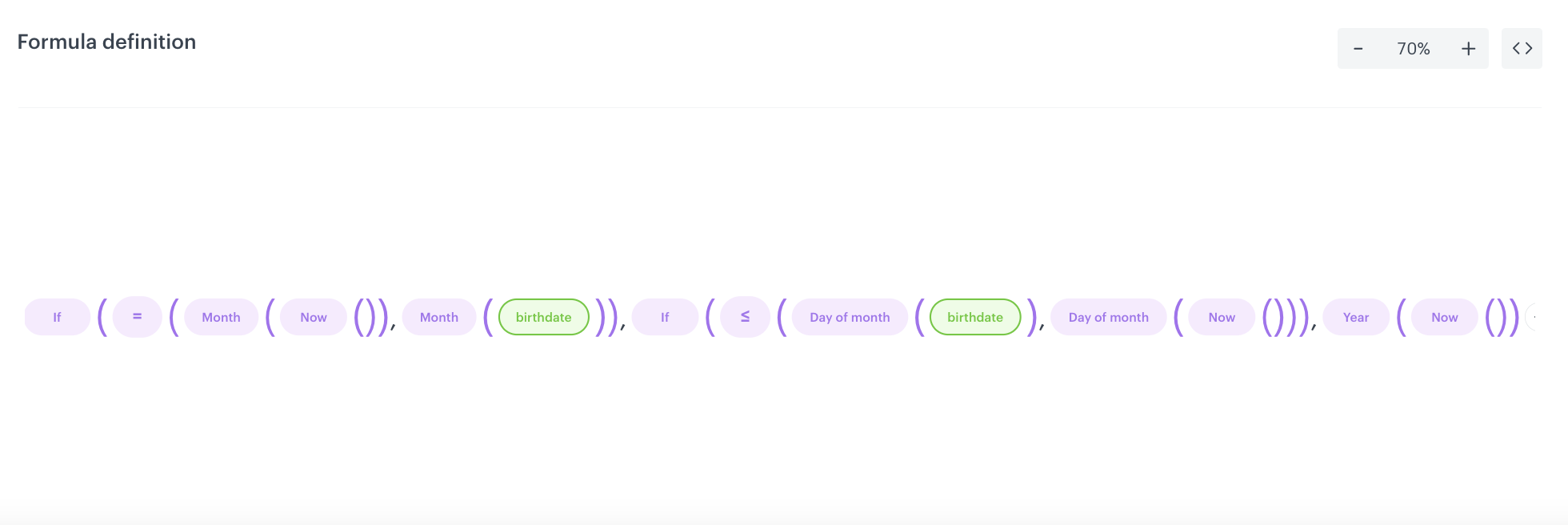 Expression settings