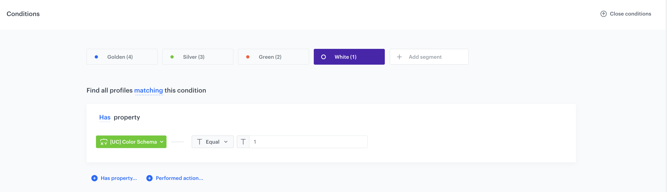 Segmentation settings