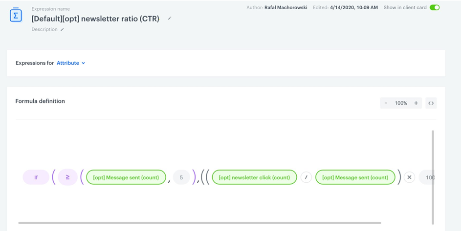 Screenshot presenting campaign optimizer