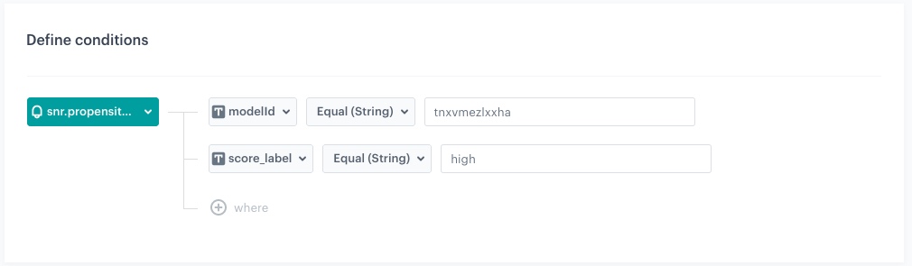 The view of the Profile event node configuration